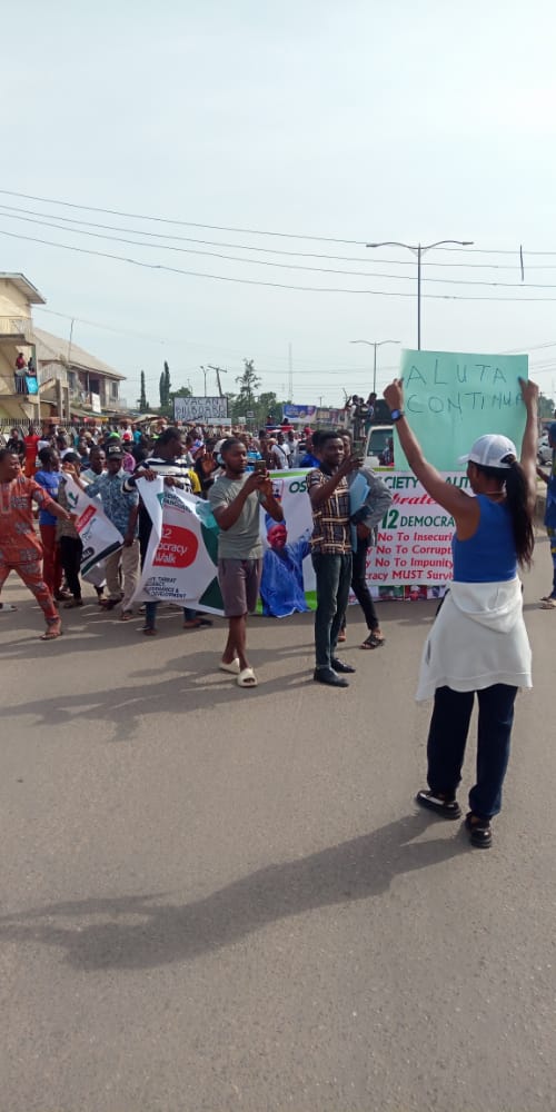 June 12: Commercial Activities in Ebb As Protesters Storm Streets In Osun