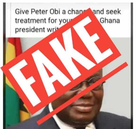 Fake News: Ghana president disowns post asking Tinubu to ‘give Peter Obi a chance’