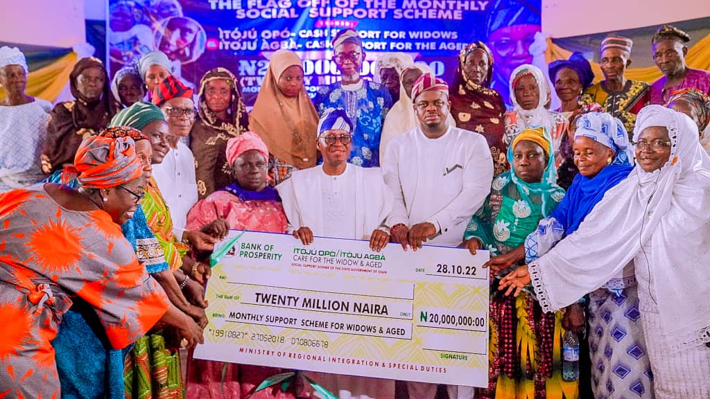 Economy: Osun govt begins disbursement of N20million monthly social support scheme for widows, aged