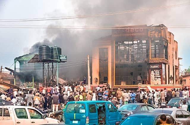 Breaking: Fire Guts Popular Building, One Other In Osogbo