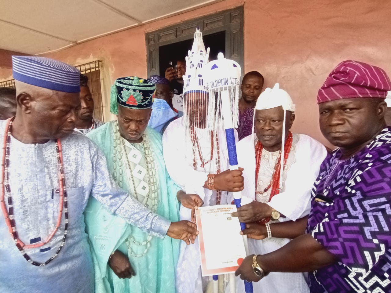 Oyetola Presents Staff of Office, Instrument of Appointment to Alaje Olopon Ajegunle Igangan-Ijesa